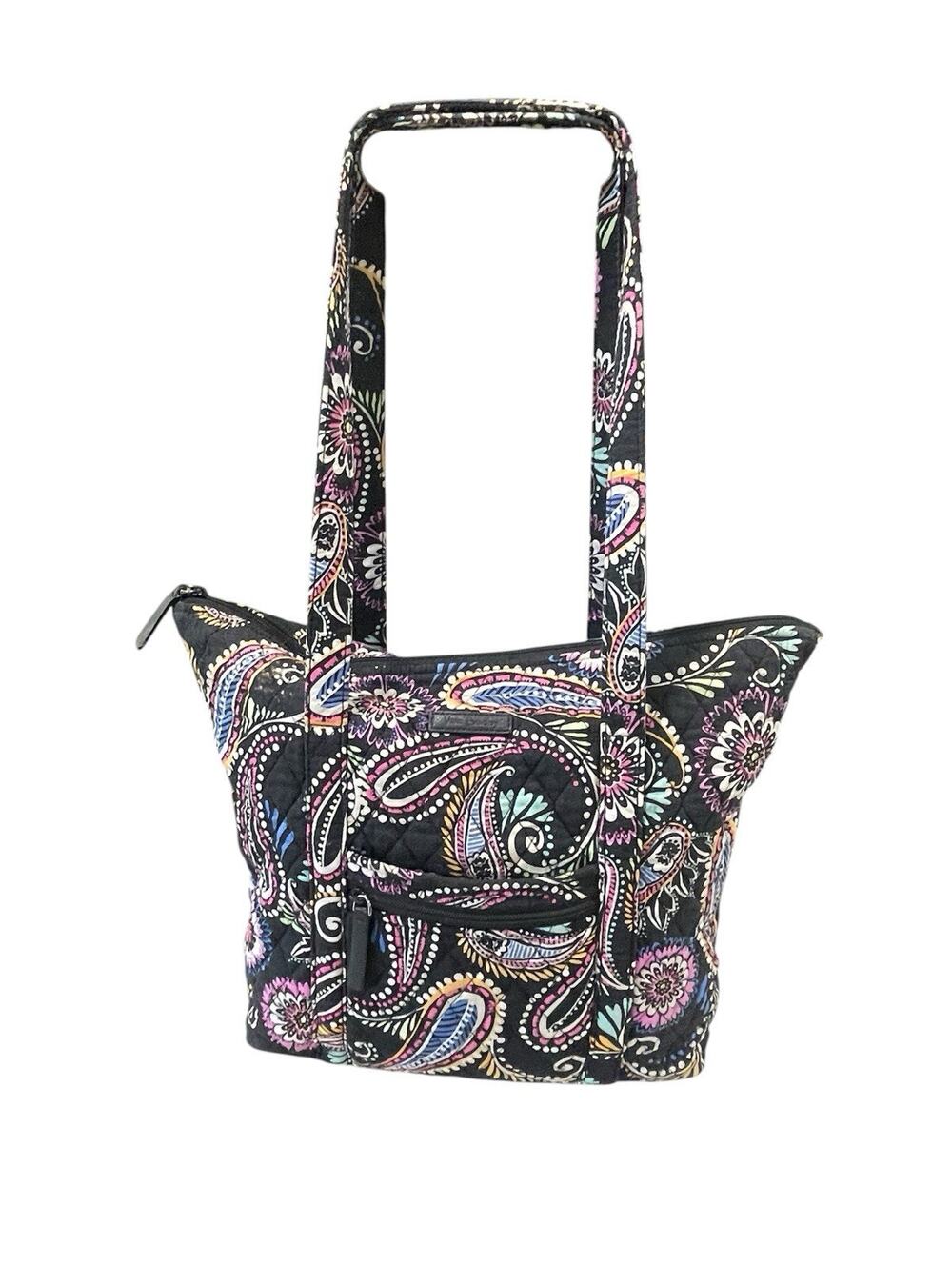 Vera Bradley Bandana Swirl Glenna Shoulder Bag Purse Tote 12” H x 15” W x 4” D